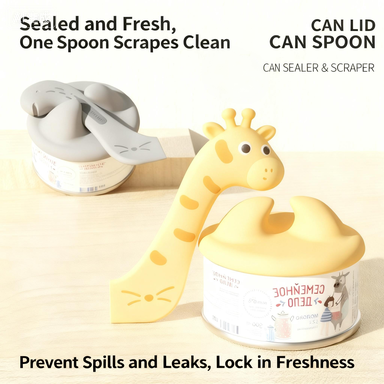 2 in 1  Pet Food Can Sealer & Scraper Set
