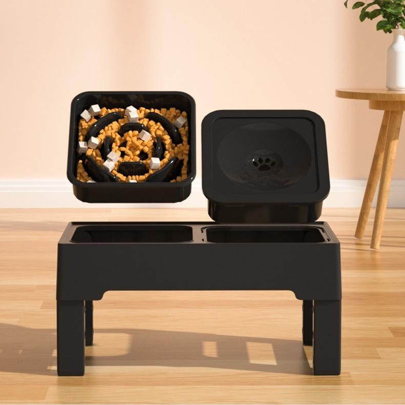 Adjustable Dog Bowls Slow Feeder 2 in 1
