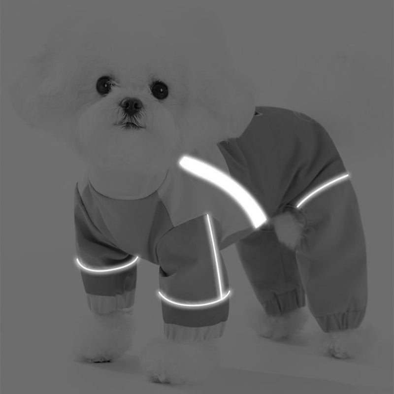 Dog Outdoor Jacket Raincoat, Waterproof and Windproof, Leash-compatible