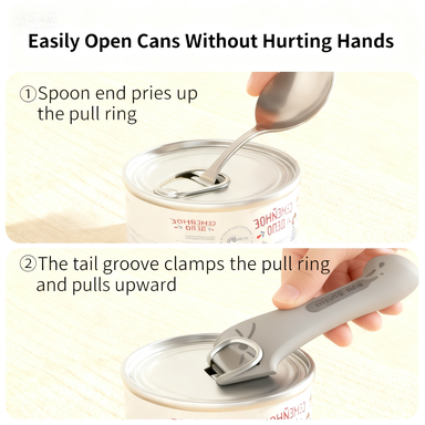 2 in 1  Pet Food Can Sealer & Scraper Set