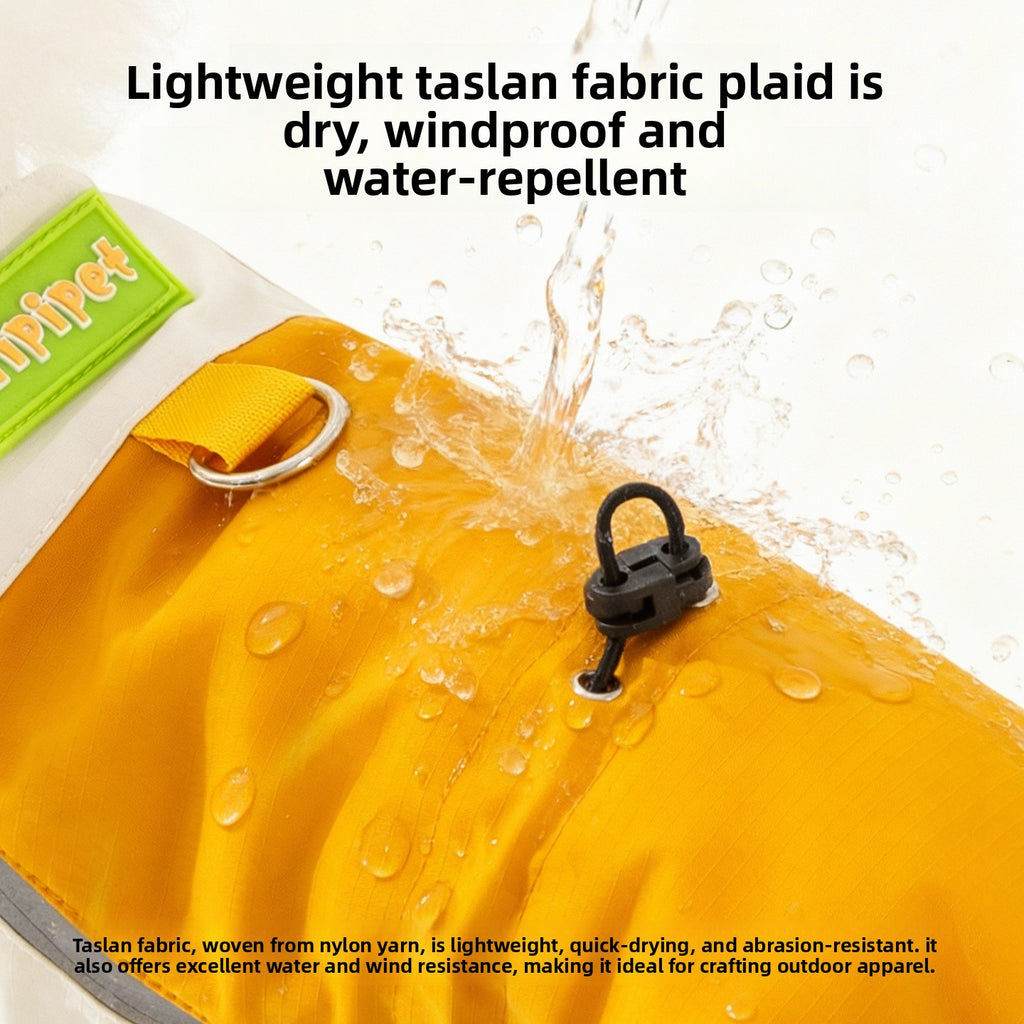 Dog Outdoor Jacket Raincoat, Waterproof and Windproof, Leash-compatible